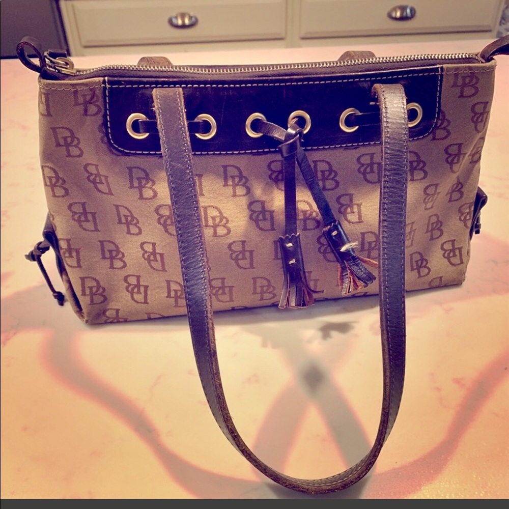 Dooney & Bourke | Brown Monogram Logo Satchel